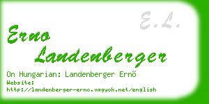 erno landenberger business card
